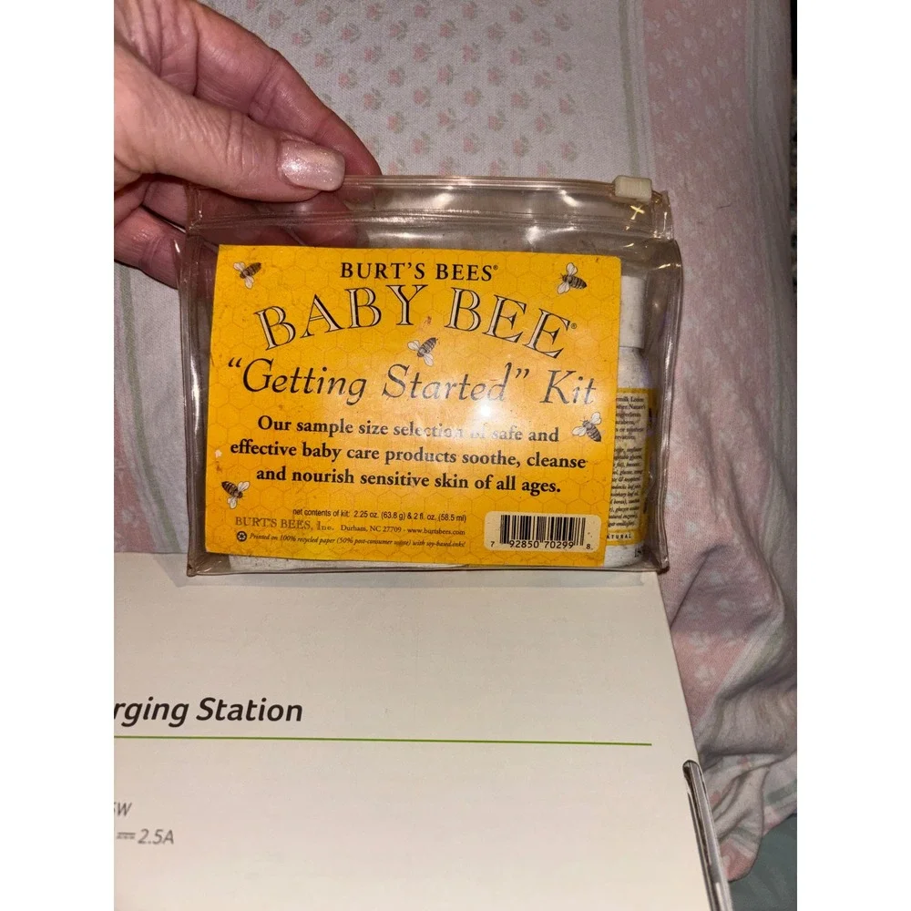 Burt's Bees Baby Bee Getting Started Kit Travel Size Skincare Set with Pouch